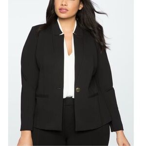 Eloquii The Ultimate Stretch One Button Black Blazer Women’s Size 28